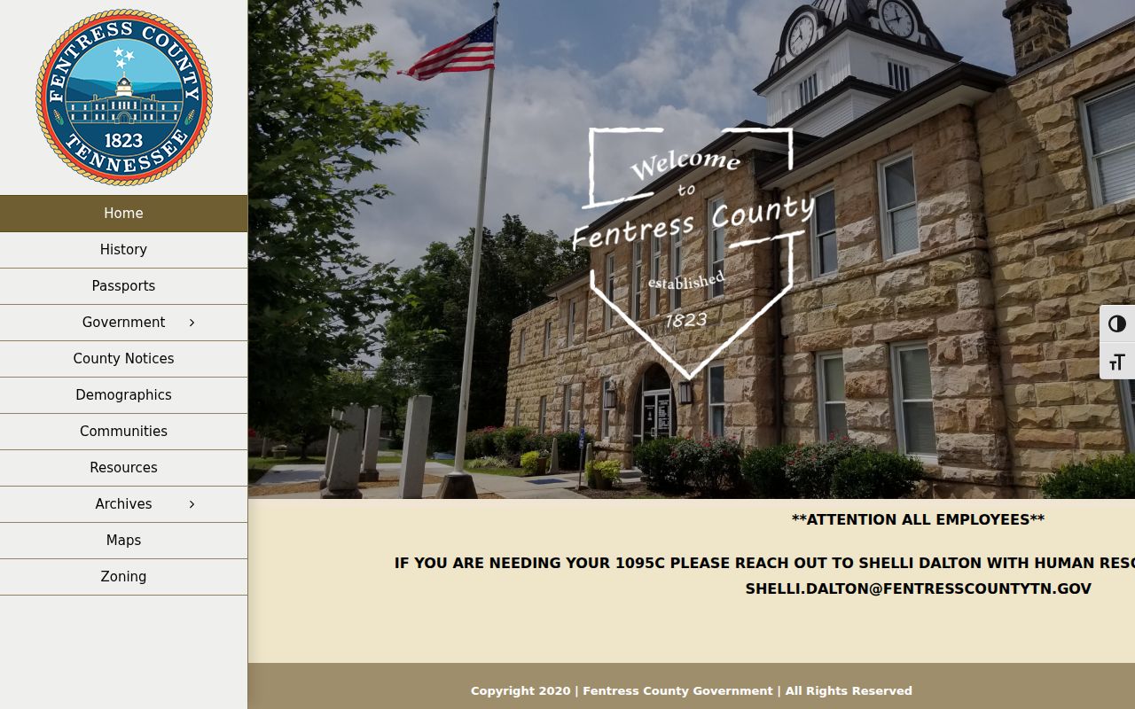 Fentress County court records links on the county government website